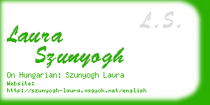 laura szunyogh business card